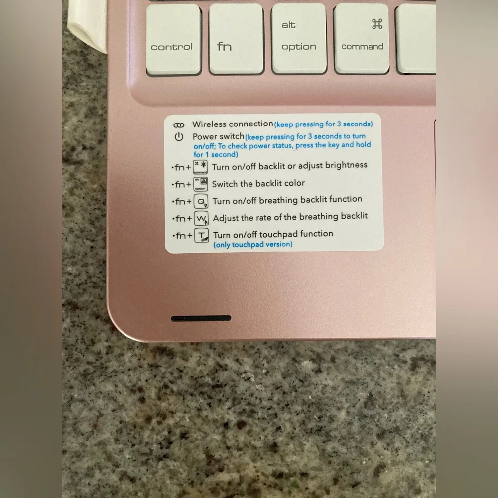 iPad 10.2/10.5 360 Wireless Bluetooth Keyboard Touchpad Backlight Case Cover